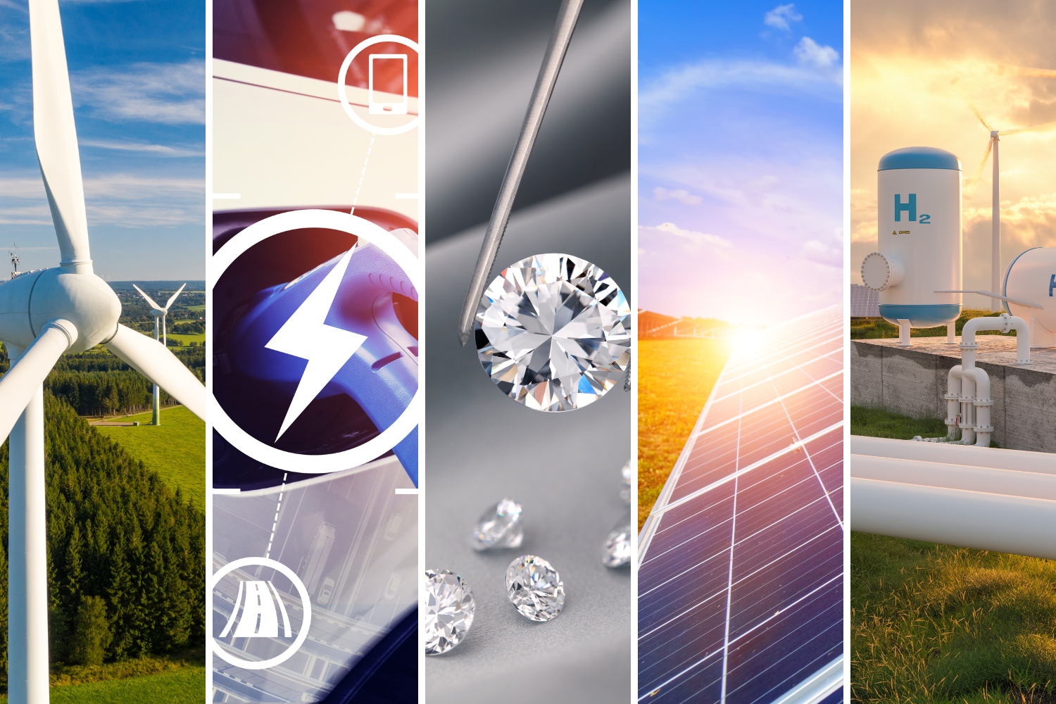 A collage showcasing various types of wind turbines, highlighting their diverse designs and applications in renewable energy.